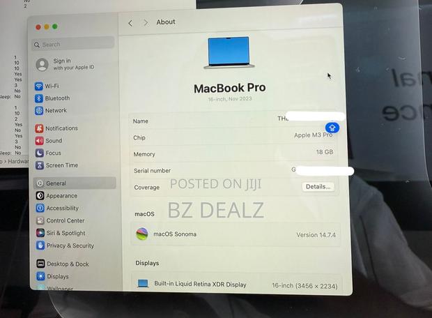 New Laptop Apple MacBook Pro 16GB Apple M3 Pro SSD 512GB photo 4
