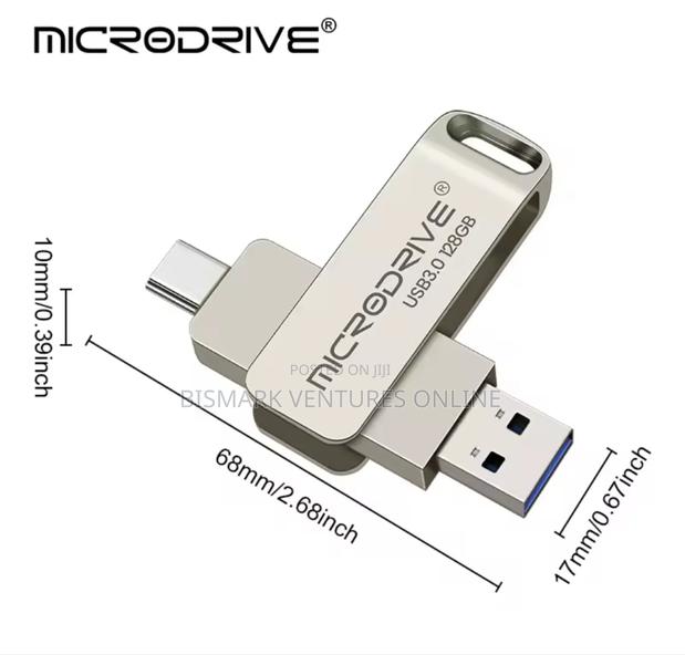 2 in 1 Otg 128g Pen Drive Metal photo 5