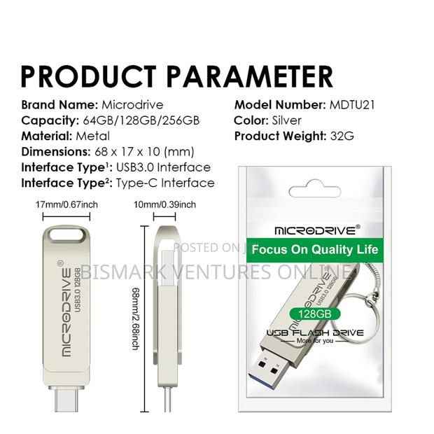 2 in 1 Otg 128g Pen Drive Metal photo 6