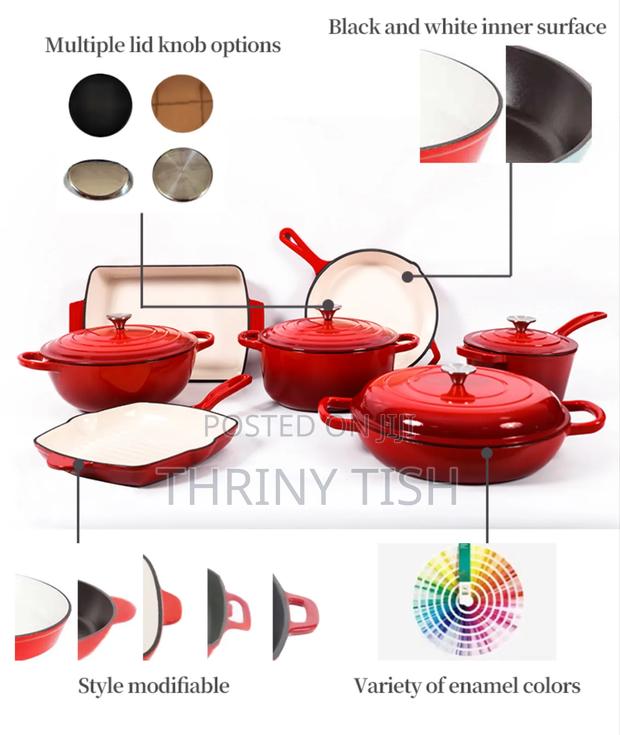 7pcs Cast Iron Cookware photo 3