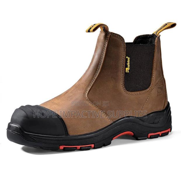 Safetoe Slip On Safety Boots - Brown. · Photo 3