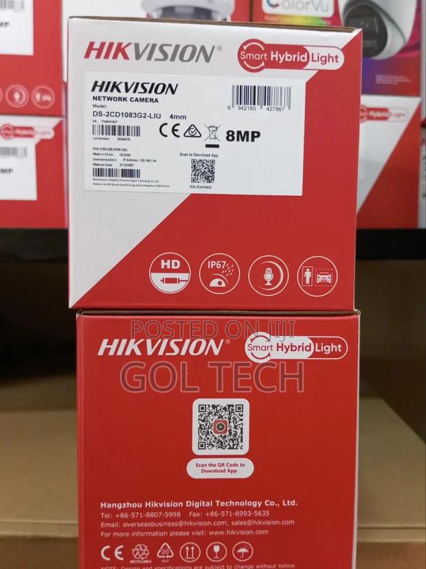 Hikvision 8mp Ip Camera With Audio Ds-2cd1083g2-Liu Bullet · Photo 4