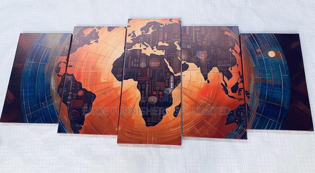 Authentic Wall Arts Canvas World Map Wall Panels Frames · Photo 2