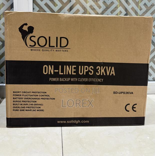 Solid 3kva ( 3000va)Wave Line Interactive Ups+Avr Online · Photo 2