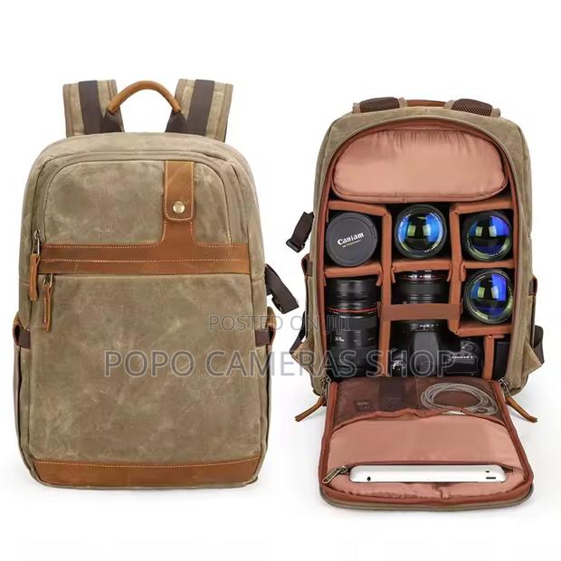 D1383 Canvas and Leather Camera Bag · Photo 4