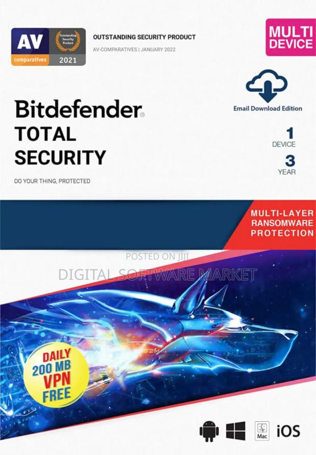 Bitdefender Total Security 1 Device 3 Year Windows/Mac · Photo 2