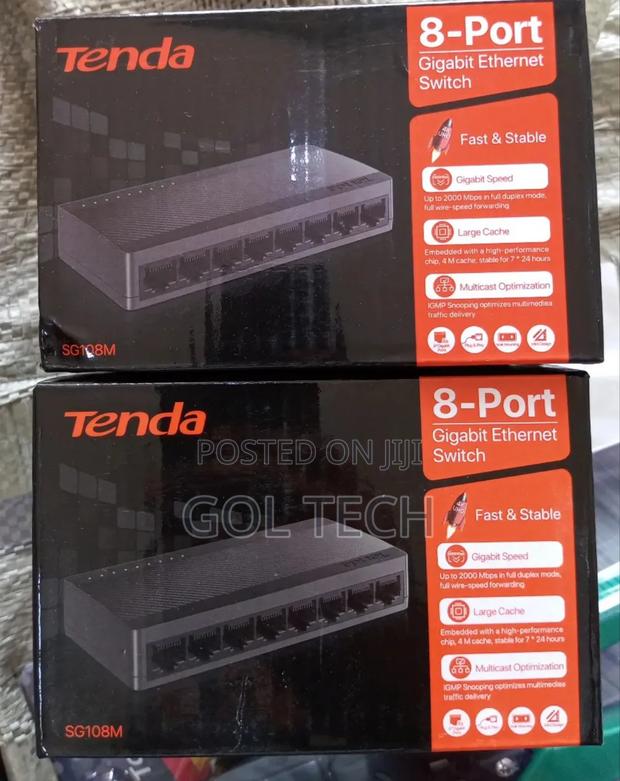 8 Port Gigabit Ethernet Switch Tenda Sg108m · Photo 3