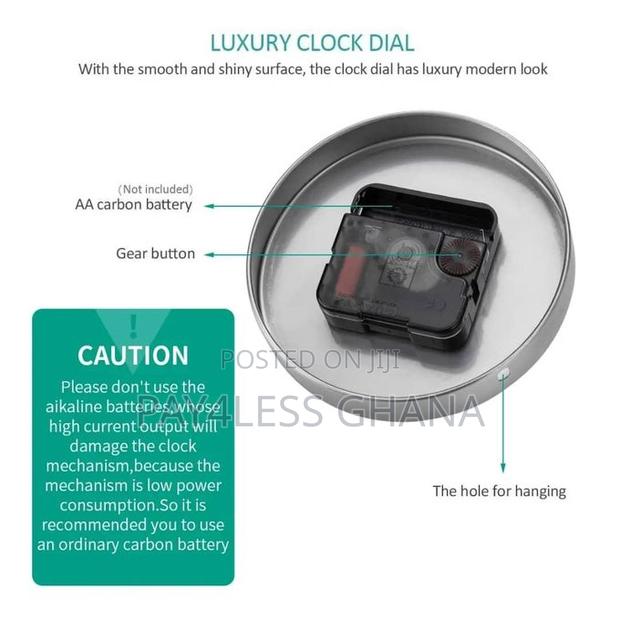 3d Diy Framless Large Wall Clock photo 2