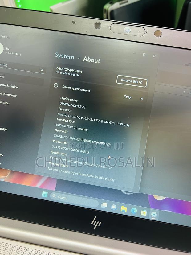Laptop HP EliteBook 840 G6 8GB Intel Core I5 SSD 256GB photo 3
