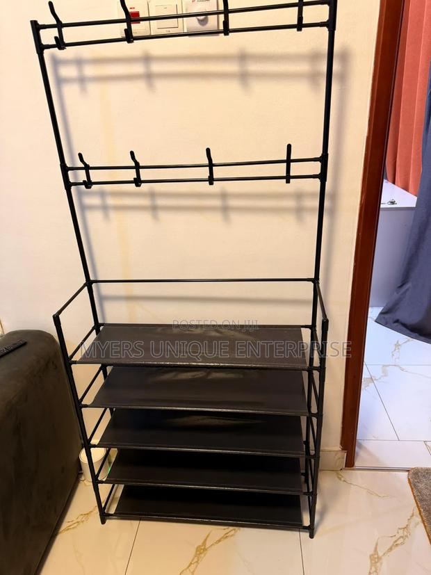 Metal Shoe Rack Available In Black And White · Photo 2
