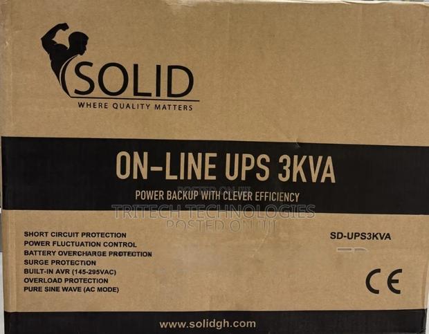 Solid 3kva (3000va) Wave Line Interactive Ups+Avr Online · Photo 2