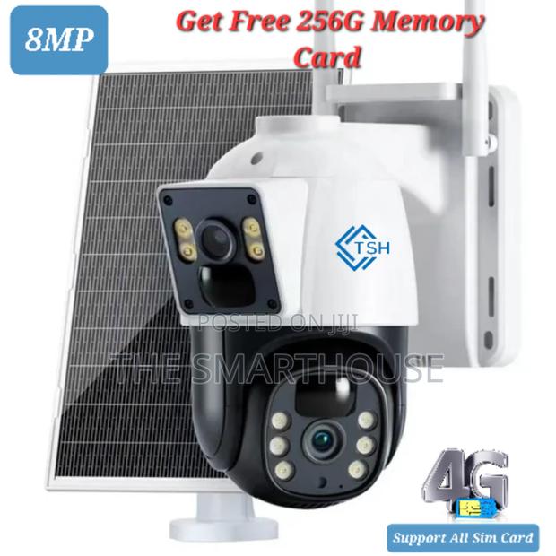 Smart Solar 4g Dual Lens CCTV (Free 256g Memory Card)