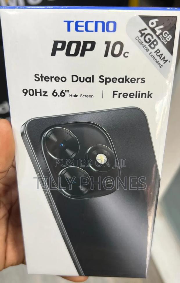 New Tecno Pop 10 64 GB Black