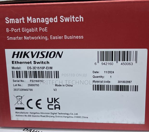 Hikvision 8port Poe Switch With 2uplink Ds-3e1510p-E1/M · Photo 4