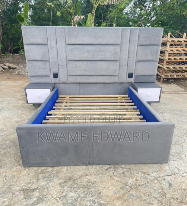 Gray Color Double Bed With Two Sides Drawer · Photo 3