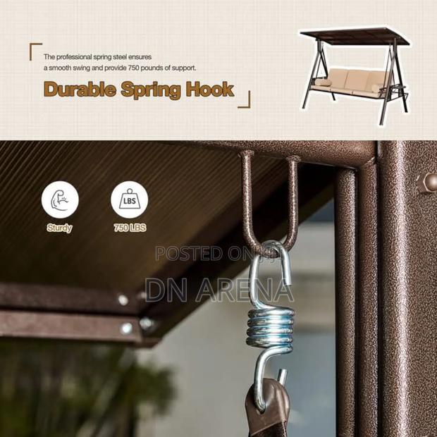 Outdoor Patio Porch Swing Three-Seater Outdoor Swing photo 5