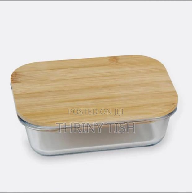Glass Storage Bowls With Bamboo Lids(4pcs) photo 2