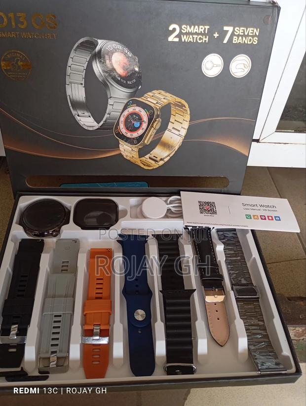 D13-Gs Smart Watch With 2 Smartwatches and 7 Straps - Black photo 4