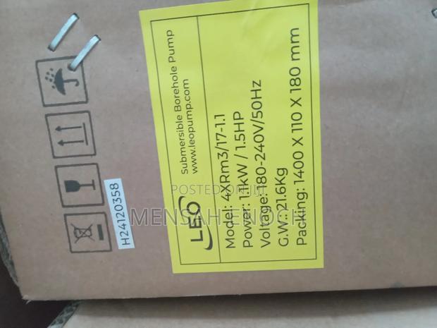 Leo 1.5 Hp Pump Borehole .