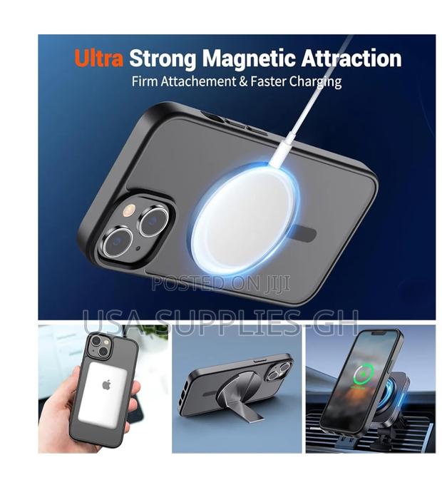 iPhone 15/14/13 Phone Case Magnetic Frosted Translucent Slim photo 2