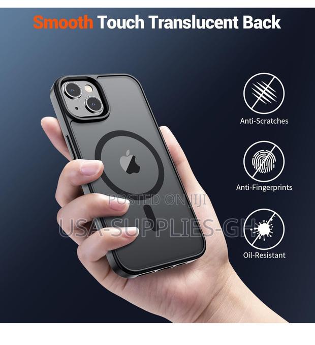 iPhone 15/14/13 Phone Case Magnetic Frosted Translucent Slim photo 4
