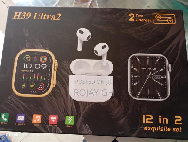 H39 Ultra Smart Watches, Airpod and 7 Extra Straps - Black photo 9