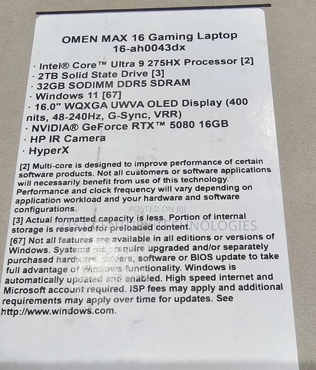 New Laptop HP Omen 16 32GB Intel Core Ultra 9 SSD 2T · Photo 4