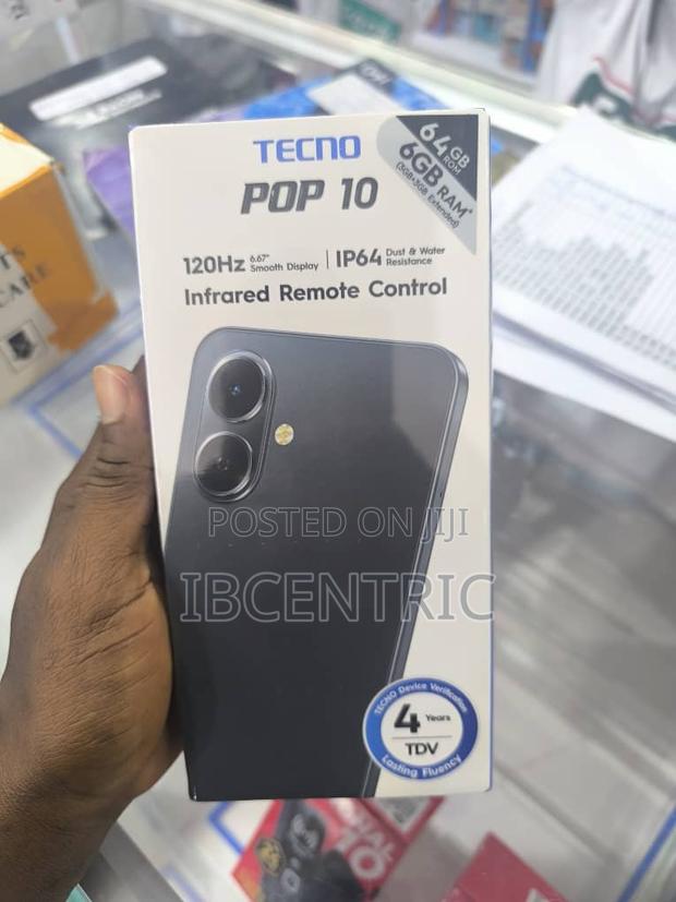 New Tecno Pop 10 64 GB Black