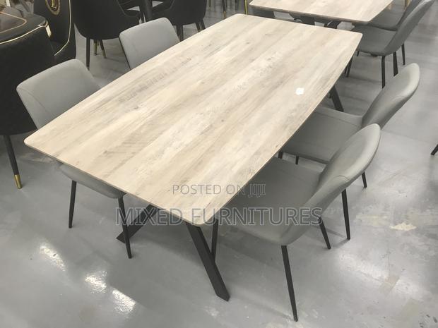 Wooden Dining Sets With 4 Leather Chairs photo 2