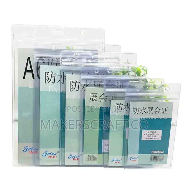 Transparent Id Card Plastic Pouches / Id Card Holder