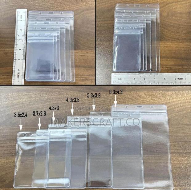 Transparent Id Card Plastic Pouches / Id Card Holder