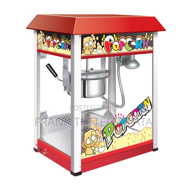 Electric Commercial Popcorn Machine With Warmer