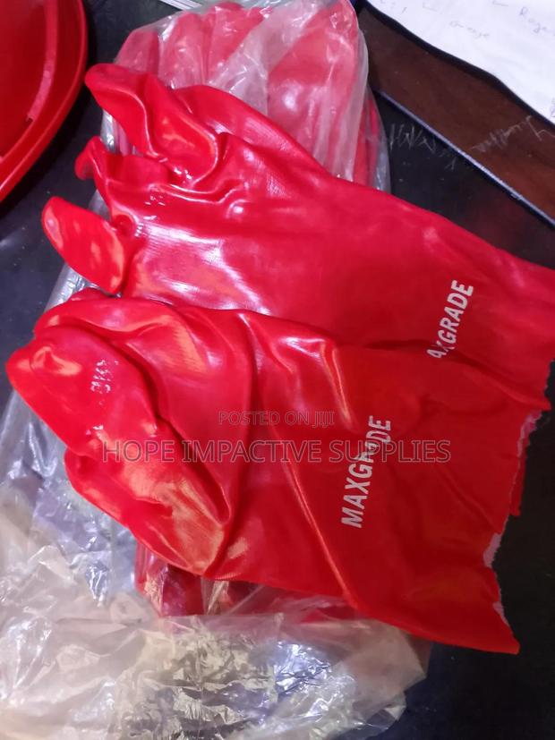 Pvc Red Gloves.