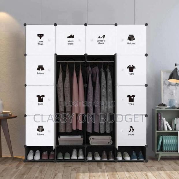16 Cubes Plastic Wardrobe With Shoe Rack · Photo 4