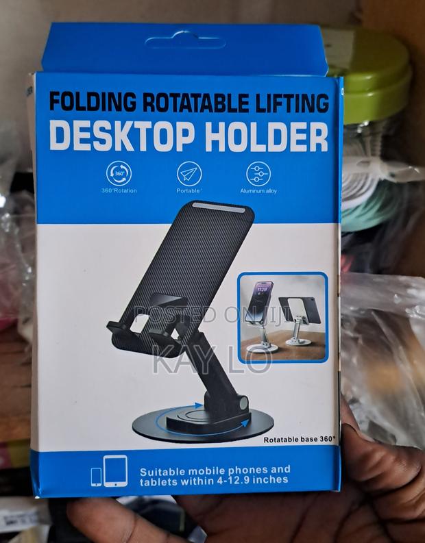 Foldable Metallic Mobile Desktop Stand · Photo 3