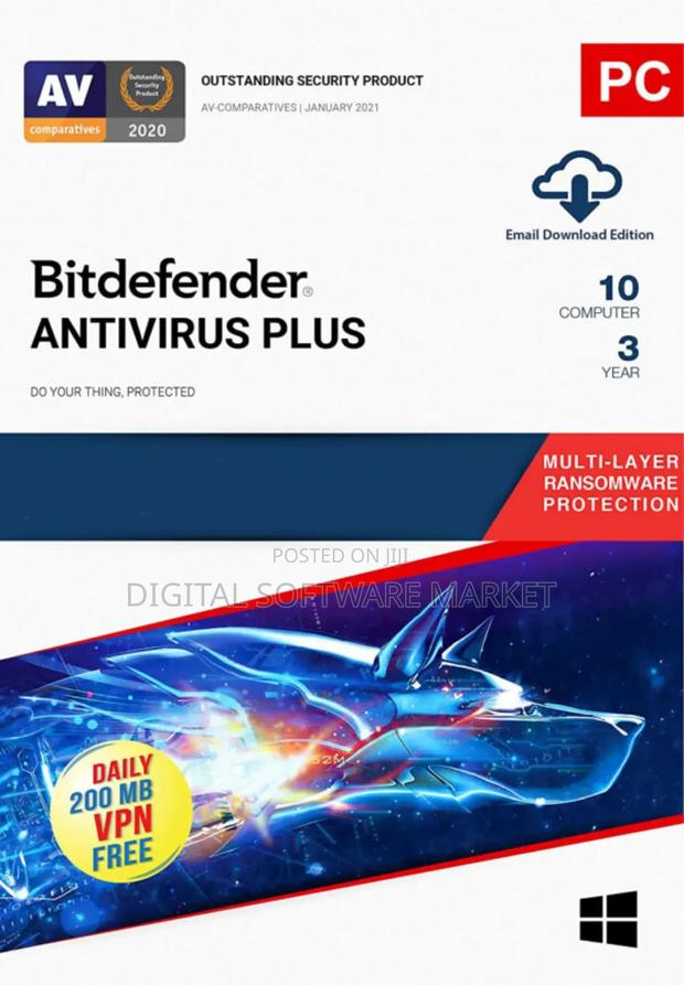 Bitdefender Antivirus Plus 10 Devices 3 Year Windows · Photo 2