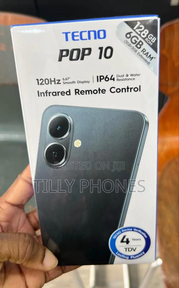 New Tecno Pop 10 128 GB Black