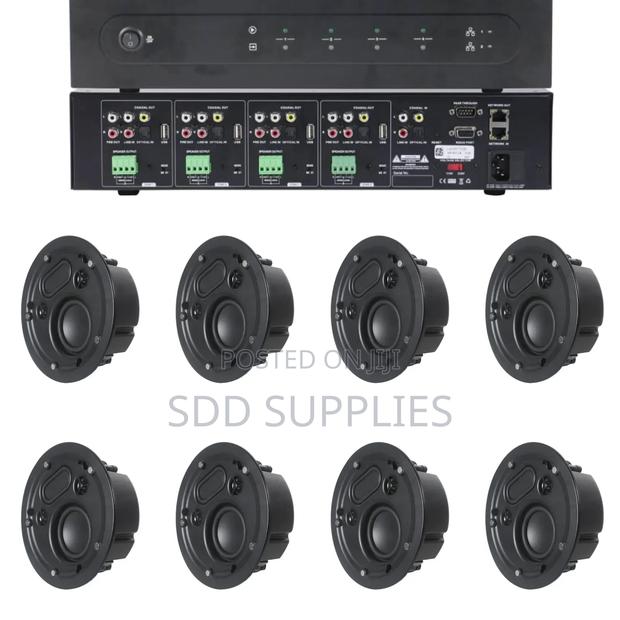 8ch 4 Zone Power Amplifier & 8pcs Of 40w Ceiling Speaker