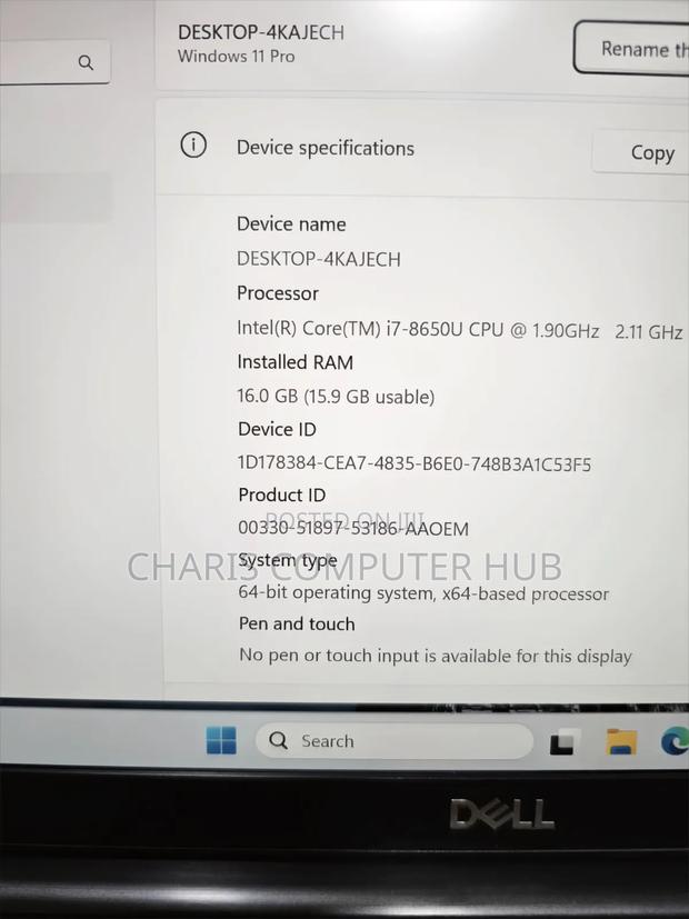 Laptop Dell Latitude 7490 16GB Intel Core I7 SSD 256GB photo 3