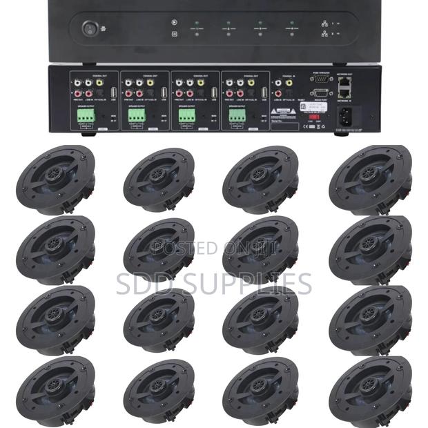 400watt 8ch,4zone Amplifier & 16set 2way Abs Ceiling Speaker · Photo 2
