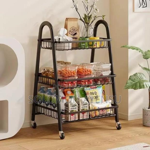 3 Tier Metal Rolling Cart · Photo 2