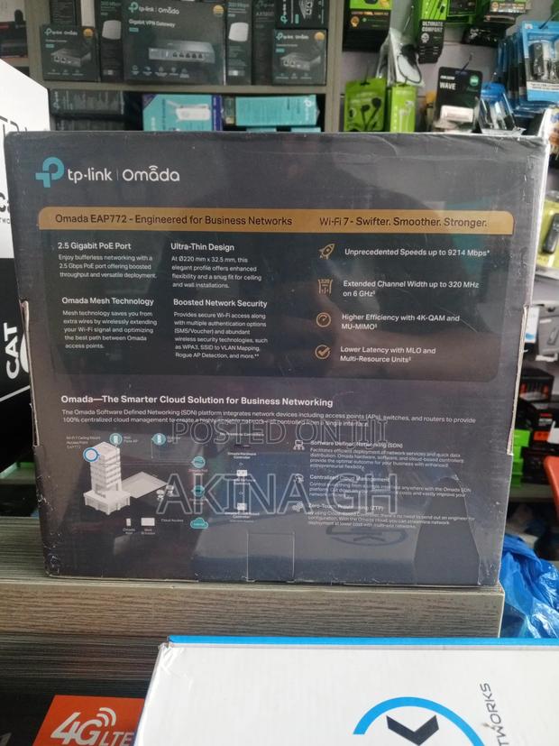 Tp-Link Access Point Omada Eap772 Be9300 Wi-Fi 7 Tri Band · Photo 4