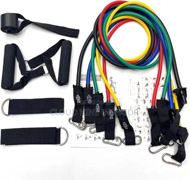 11 PCS Resistance Band Set Elastic Workout Fitness Tube