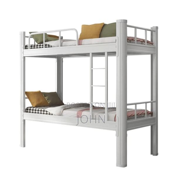 Single 200 by 100cm Metal Bunk Bed White