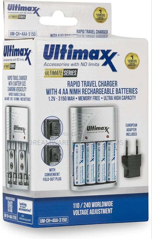 Ultimaxx 4 Port Rapid Charger With4aa Long Lasting Batteries photo 2