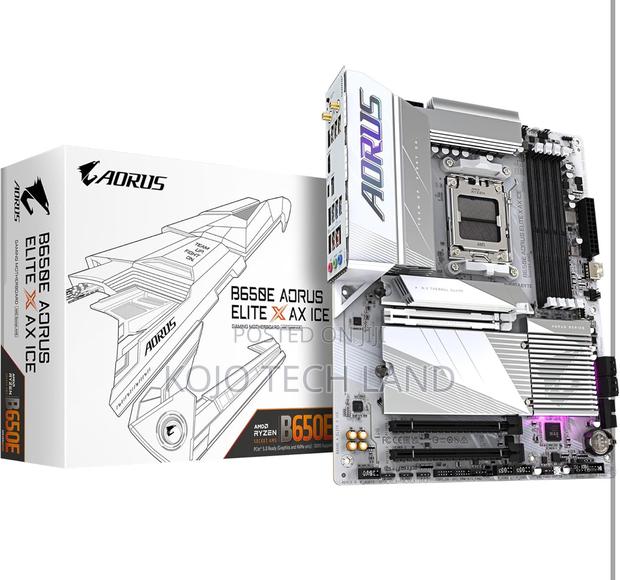 Gigabyte B650e Aorus Elite Ax Ice Motherboard Am5 Lga Amd · Photo 1