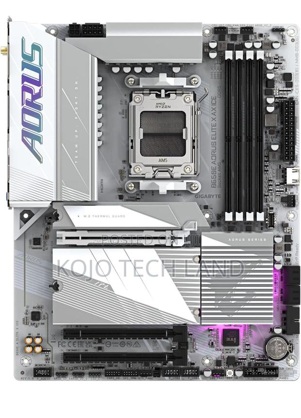Gigabyte B650e Aorus Elite Ax Ice Motherboard Am5 Lga Amd · Photo 2