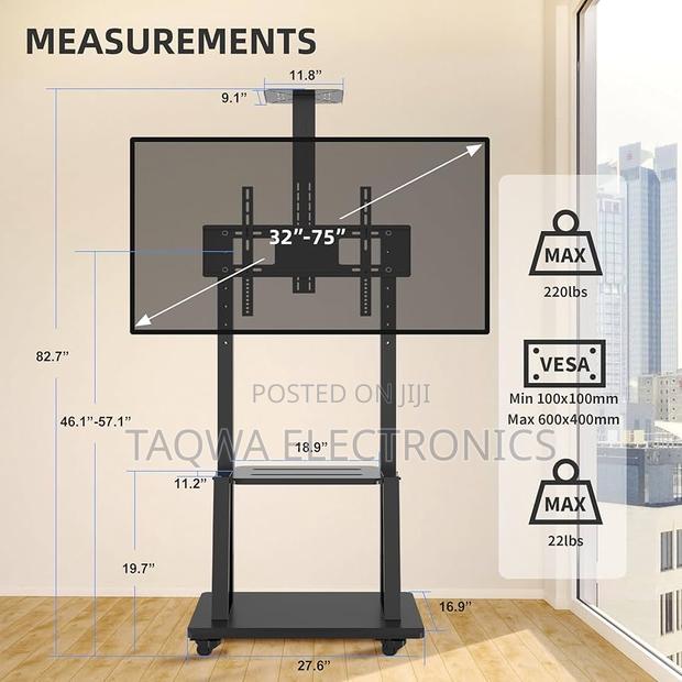 Thicker 32 to 75 Rolling Tv Bracket · Photo 2