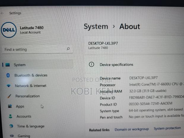Laptop Dell Latitude 7480 32GB Intel Core I7 SSD 1T photo 11
