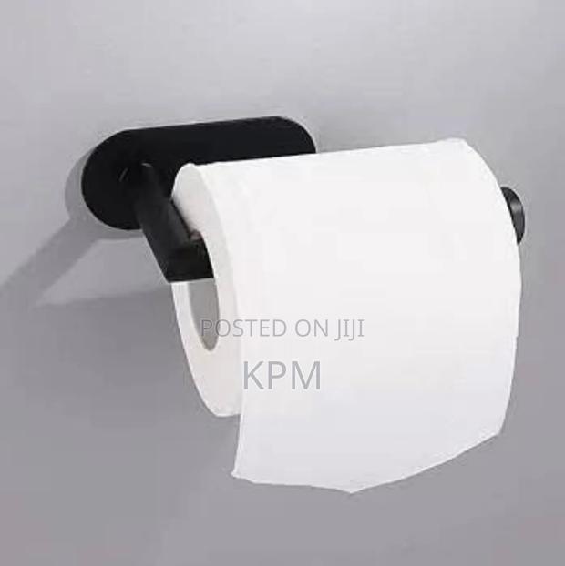 No Drill Adhesive Toilet Roll Holder Gold Color photo 2